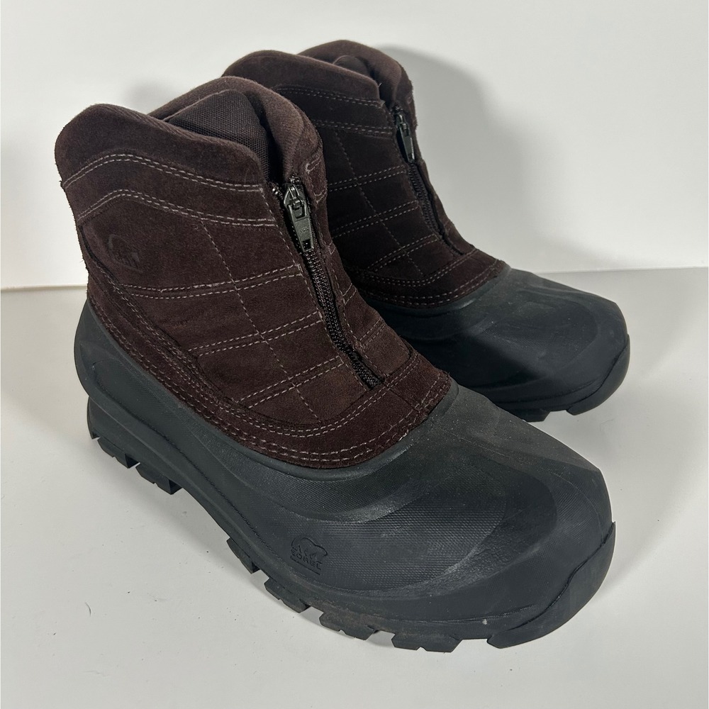 Sorel Mens Cold Mountain Brown Suede Thinsulate Winter Snow Boots Size 9